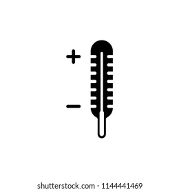 Thermometer icon in trendy flat design.