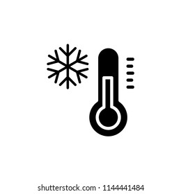 Thermometer icon in trendy flat design.