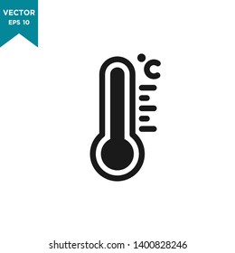 thermometer icon in trendy flat design 