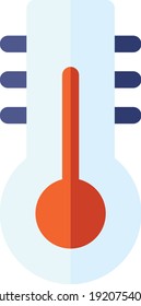 Thermometersymbol in trendigem Flachdesign
