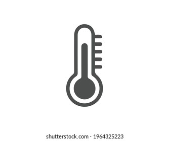thermometer icon in trendy flat design