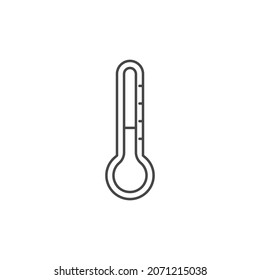 icono termómetro en diseño plano de moda