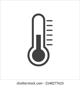 thermometer icon in trendy flat design on white background