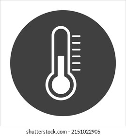 thermometer icon in trendy flat design on white background