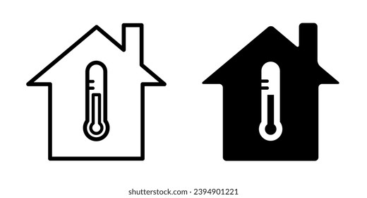 thermometer icon in trendy flat design
