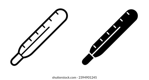 thermometer icon in trendy flat design