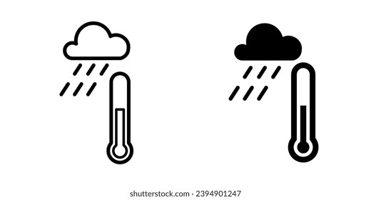 thermometer icon in trendy flat design