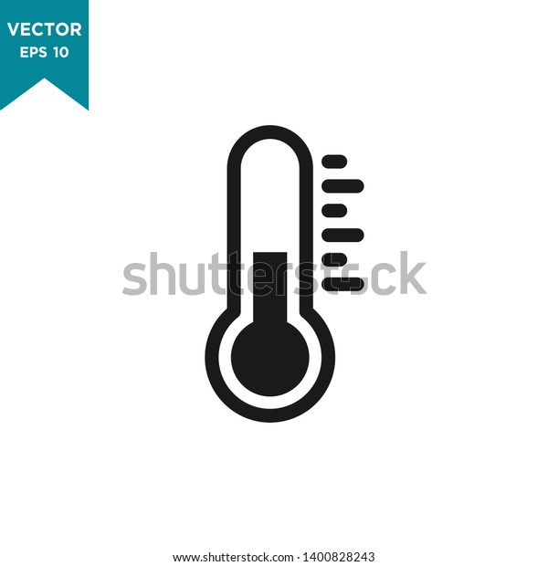 thermometer icon in trendy\
flat design 