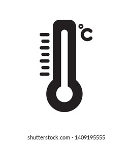 Thermometer icon in trendy flat style design. Vector graphic illustration. Suitable for website design, logo, app, and ui. EPS 10.