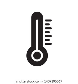Thermometer icon in trendy flat style design. Vector graphic illustration. Suitable for website design, logo, app, and ui. EPS 10.