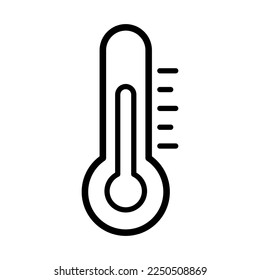 Icono de termómetro en la ilustración de diseño vectorial de moda 