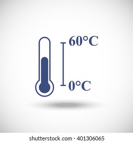 Thermometer icon, vector