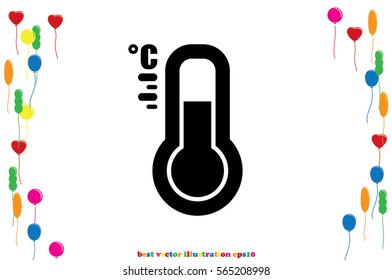 thermometer icon vector