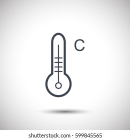 Thermometer icon vector