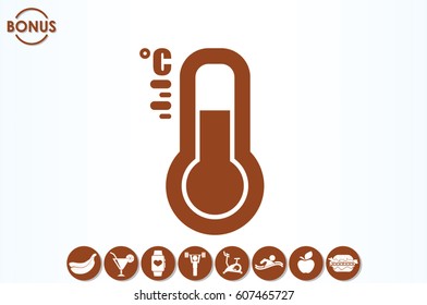 thermometer icon vector