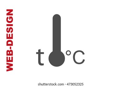 Thermometer Icon Vector, author portfolio web-design