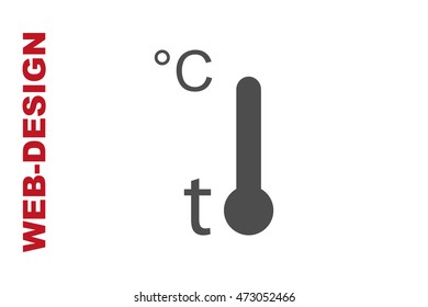 Thermometer Icon Vector, author portfolio web-design