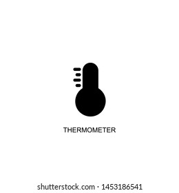 thermometer icon vector black design