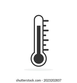Thermometer icon - vector. Black thermometer icon. Thermometer logo design element, isolated.