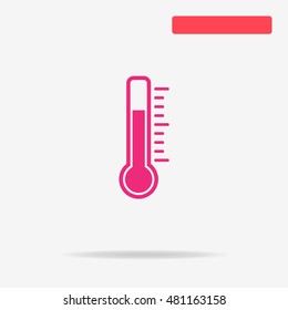 Thermometer icon. Vector concept illustration for design.