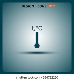 Thermometer. icon. vector design