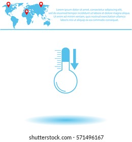 Thermometer  icon. Vector design. 