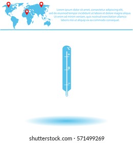 Thermometer  icon. Vector design. 