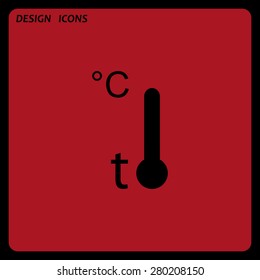Thermometer. icon. vector design. Flat design style 