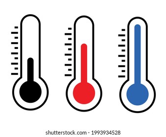 Thermometer icon vector design. hot and cold climate illustration sign