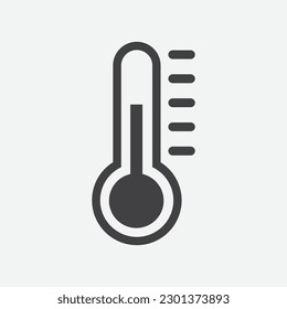 Thermometer Icon Vector Design isolated on white background 