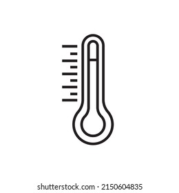 Thermometer Icon Vector Design On White Background.
