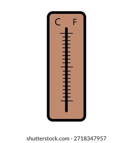 Plantillas de diseño de Vector de icono de termómetro simples y modernas