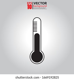 Thermometer icon vector in flat design. For your web site design, logo, app, UI. Eps 10 vector illustration.