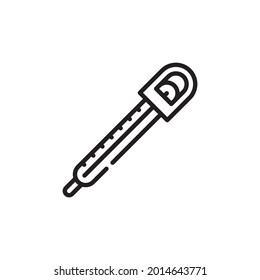 Thermometer icon vector flat design