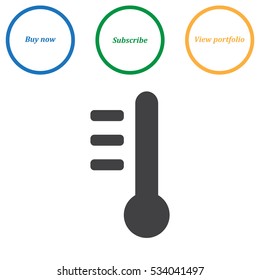 Thermometer Icon Vector flat design style