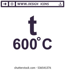 Thermometer Icon Vector flat design style