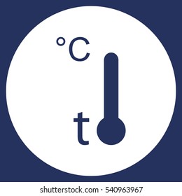 Thermometer Icon Vector flat design style