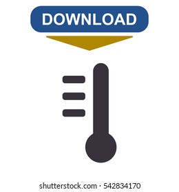 Thermometer Icon Vector flat design style