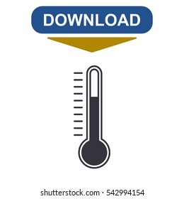 Thermometer Icon Vector flat design style