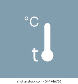 Thermometer Icon Vector flat design style
