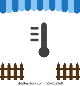 Thermometer Icon Vector flat design style