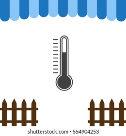 Thermometer Icon Vector flat design style