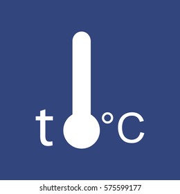 Thermometer Icon Vector flat design style