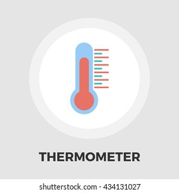 Thermometer Icon Vector. Flat icon isolated on the white background. Editable EPS file. Vector illustration.