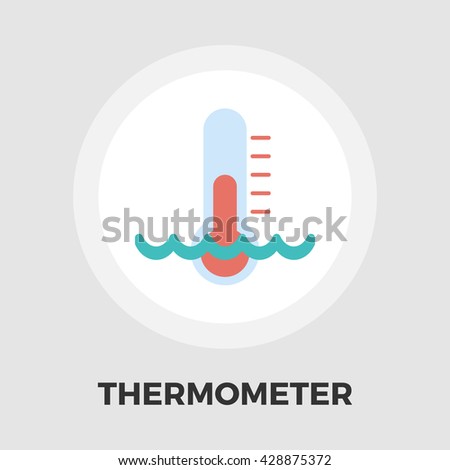 Thermometer Icon Vector. Flat icon isolated on the white background. Editable EPS file. Vector illustration.