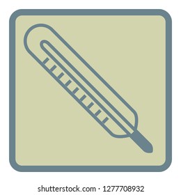 THERMOMETER ICON. VECTOR ILLUSTRATION