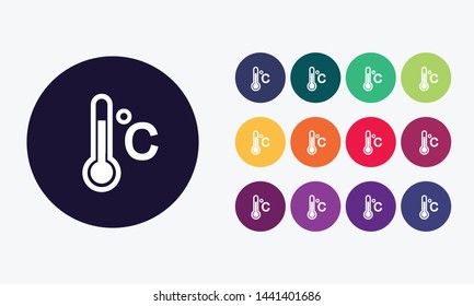Thermometer icon - Vector illustration. 