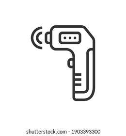 Ilustración vectorial de Icono termómetro.