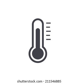 Значок термометра, векторная иллюстрация