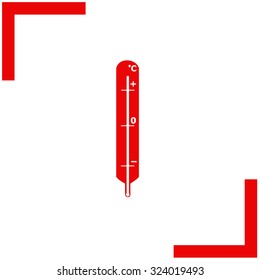 Thermometer icon, vector illustration